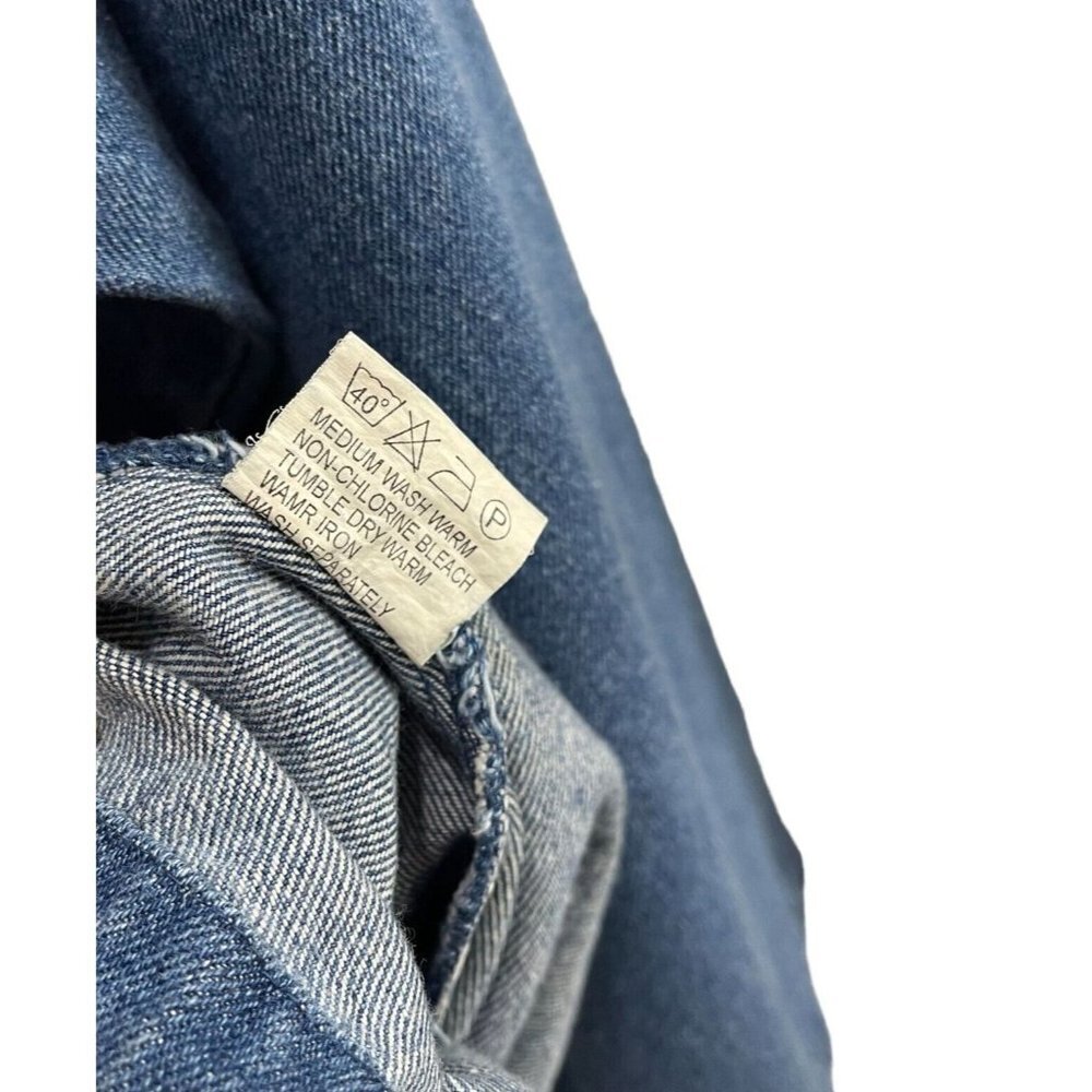 Lee Valley Ireland Men's Blue Denim Pullover Jacket Zipper Pockets Drawstring L - Picture 12 of 13
